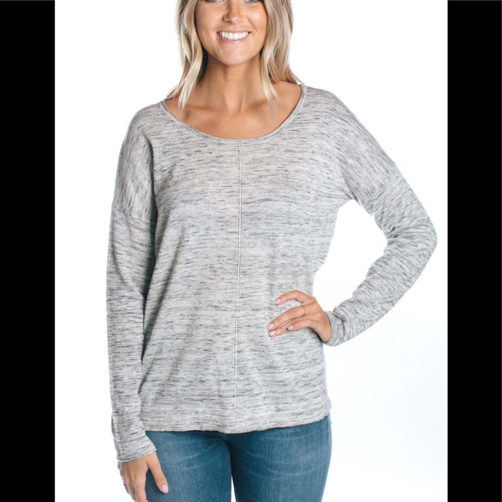 Grey melange pullover